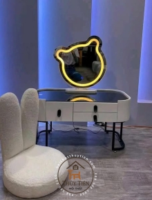 Bàn phấn bệt , bàn trang điểm ngồi bệt (kèm ghế tai thỏ)hàng loại 1