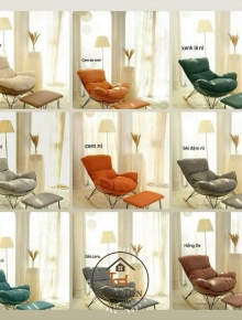 Ghế Bập bênh tôm tặng kèm đôn gác chân 