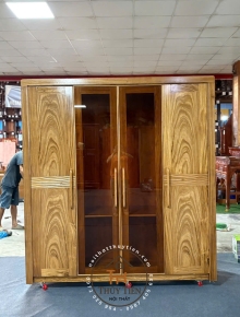 Tủ áo cánh kính gỗ hương xám