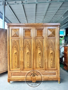 Mẫu tủ quần áo gỗ hương xám