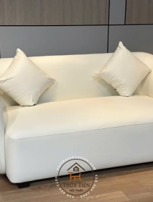 Sofa màu trắng tinh khôi em nhận đặt theo kích thước khách yêu cầu ạ