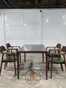 Bộ bàn ghế gỗ ash cao cấp- 002