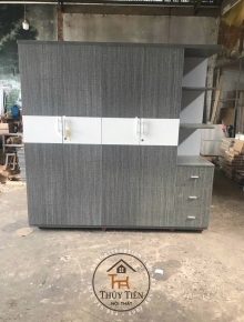 Tủ Quần Áo MDF Kệ Kéo Ngoài- TQAMDF 009