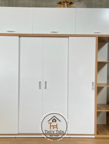 Tủ Quần Áo MDF Kệ Kéo Ngoài- TQAMDF 024
