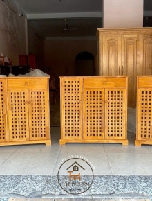 Tủ dép gỗ cao su loại đẹp ngang 60-80-1m-1,2m