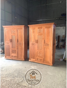 Tủ quần áo gỗ sồi màu- TQAGSM 024