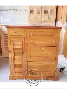 Tủ giày dép gỗ thông ngang 1m