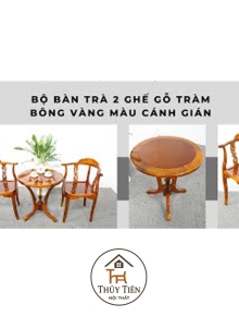 Bộ bàn trà gỗ tràm - BBTGT 003