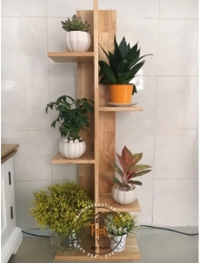 Kệ trưng hoa gỗ cao su 