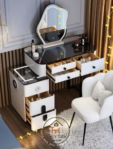 Bộ Bàn Trang Điểm Tặng Ghế M04, Thiết Kế Thông Minh, Phong Cách Tinh Tế
