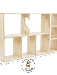 Kệ Sách Treo Tường Gỗ Tự Nhiên Siêu Bền,Decor Phòng Hiện Đại, Tiện Lợi