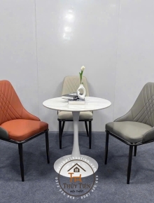 Bàn trà tròn mặt đá