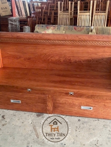 Giường gấp gỗ hương đá - gõ hộc kéo 