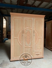 Mẫu tủ quần áo sồi phủ