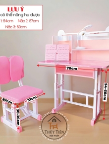 Bộ bàn học (bàn + ghế) cho bé (có thể nâng hạ chiều cao)