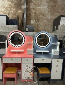 Bàn trang điểm MDF mẫu mới led và ko led kèm ghế