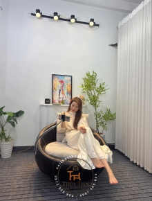 Ghế Sofa Đơn Xoay 360 Độ Cao Cấp - Ghế Sofa Lười Bọc Da Kiểu Dáng Hiện Đại Decor Studio, Cửa Hàng
