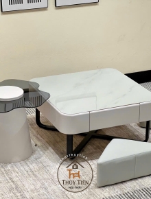 Bàn cặp vuông kèm 2 đôn sẵn kho