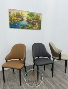 Ghế LUNA ngồi ăn cơm, trang điểm, làm việc, học bài hàng nhập khẩu bọc da PU cao cấp hiện đại