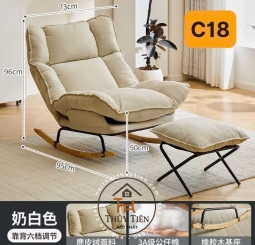 Ghế bập bênh có thể tháo rời và giặt được, ghế tựa lưng có thể điều chỉnh, ghế bập bênh đơn cho thư giãn