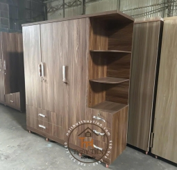Tủ Quần Áo MDF cửa mở Kệ Kéo Ngoài- TQAMDF 008 Tủ Quần Áo MDF cửa mở Kệ Kéo Ngoài- TQAMDF 008