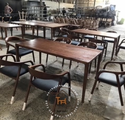 Ghế Neva gỗ Ash kết hợp bàn Neva gỗ ash