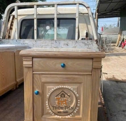 Tủ đầu giường gỗ sồi