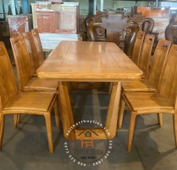 Bộ bàn ăn gỗ gõ