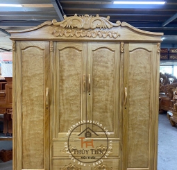 Tủ quần áo gỗ gõ đỏ nữ hoàng Tủ quần áo gỗ gõ đỏ nữ hoàng