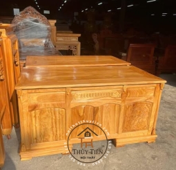 Bàn làm việc gỗ gõ đỏ- BLVGGD 003