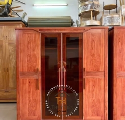 Tủ quần áo óc chó cánh kính