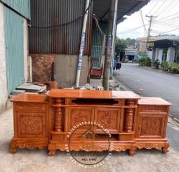 Cốp tivi gỗ hương đá