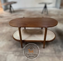  BÀN TRÀ GỖ MÂY OVAL