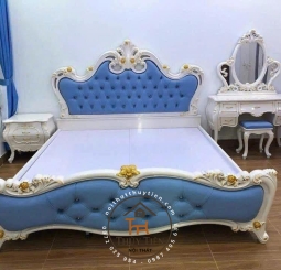 Giường tân cổ điển khung phôi nhập