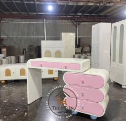 Bàn học + tủ ngăn kéo hàng sơn 2k