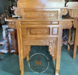 Bàn thờ gia tiên 2 tầng gỗ gõ đỏ Bàn thờ gia tiên 2 tầng gỗ gõ đỏ