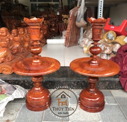chân đèn gỗ Hương