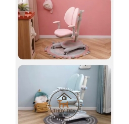 Ghế ngồi học sinh G06 [TẶNG KÈM BỘ VỎ BỌC ĐỆM CHO BÉ] chống gù lưng có tay vịn di động