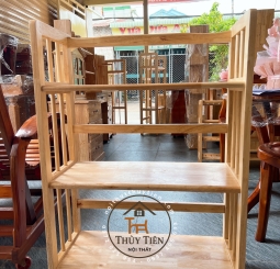 Kệ sách- kệ đa năng gỗ cao su nhiều kích thước
