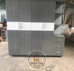 Tủ Quần Áo MDF Kệ Kéo Ngoài- TQAMDF 009