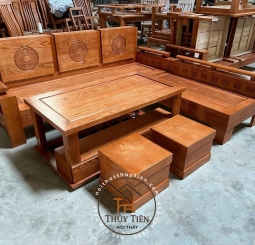 Bàn ghế sofa gỗ sồi - BGDFGS 023