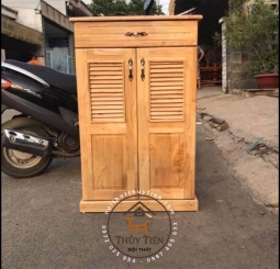 Tủ giày dép gỗ cao su ngang 80cm, 1m