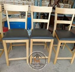 Ghế gỗ cao su mặt nệm - BGCSMN 010