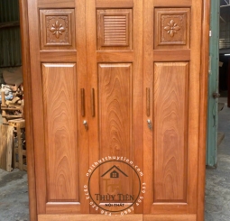 Tủ quần áo xoan phủ 1m6 - TQAGS 012