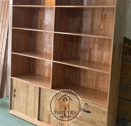 Tủ trưng bày gỗ cao su
