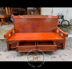 Ghế gấp gỗ xoan đào kiểu 2 hộc kéo