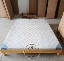 Giường gỗ thông sơn đẹp hàng lắp ráp Giường gỗ thông sơn đẹp hàng lắp ráp