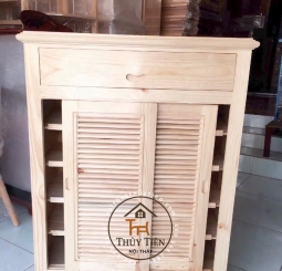 Tủ giày dép gỗ thông ngang 80cm mã 01