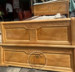 Giường ngủ gỗ gõ đỏ mã 02