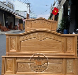 Giường ngủ gỗ gõ đỏ mã 06